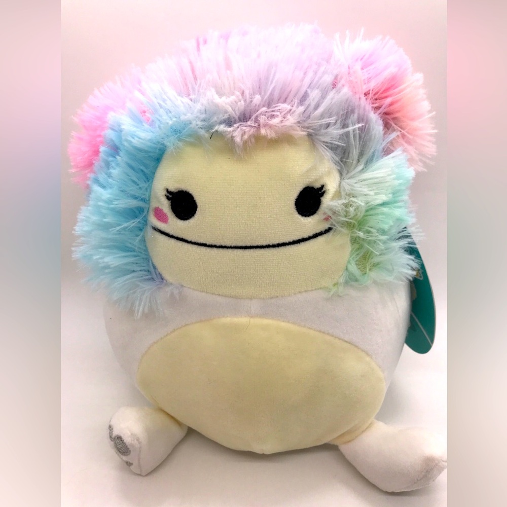 Squishmallow Where is Elie white big foot 8 inch plush toy new with tag